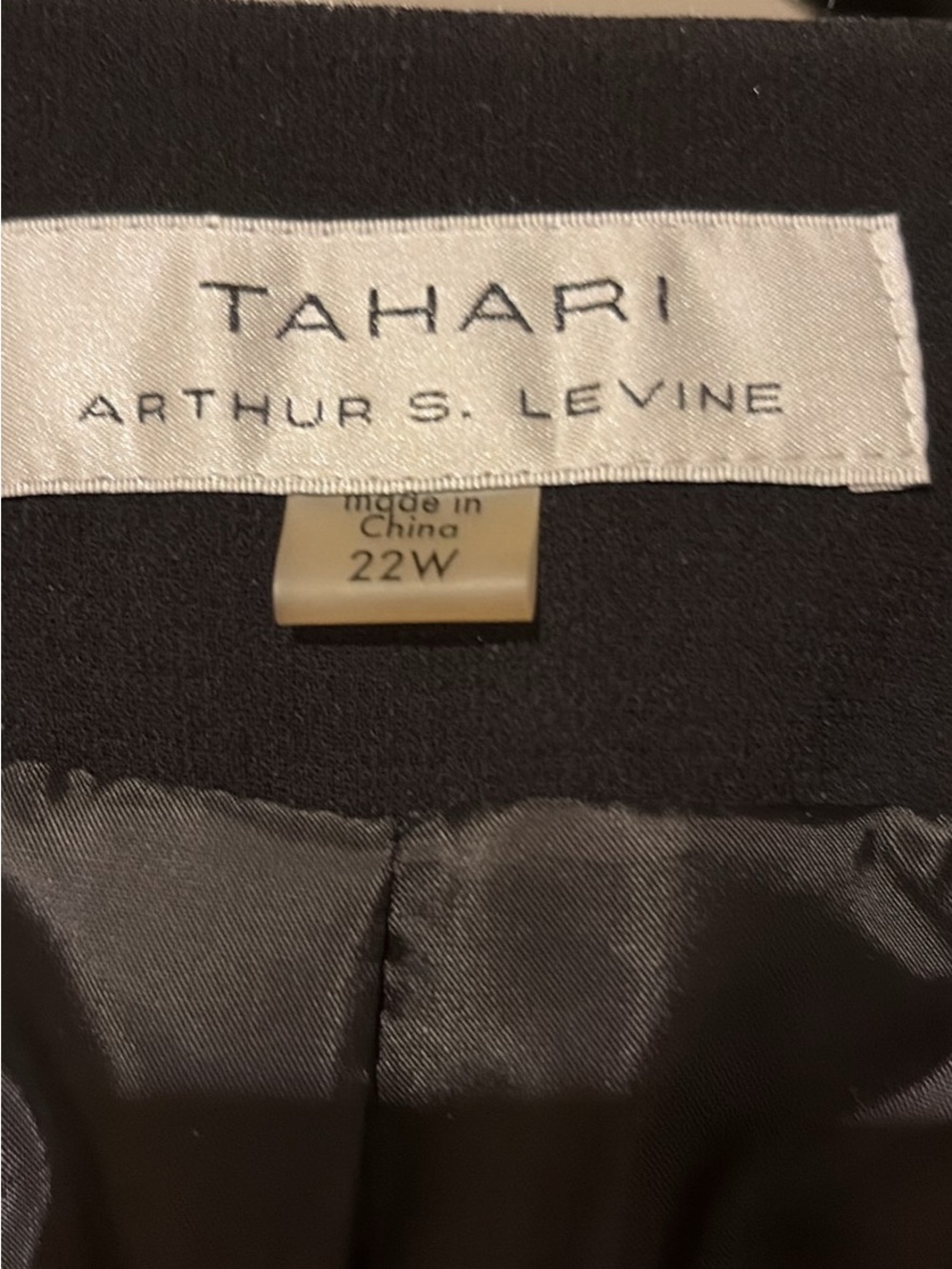 Tahari black dress jacket size 22w new with tags